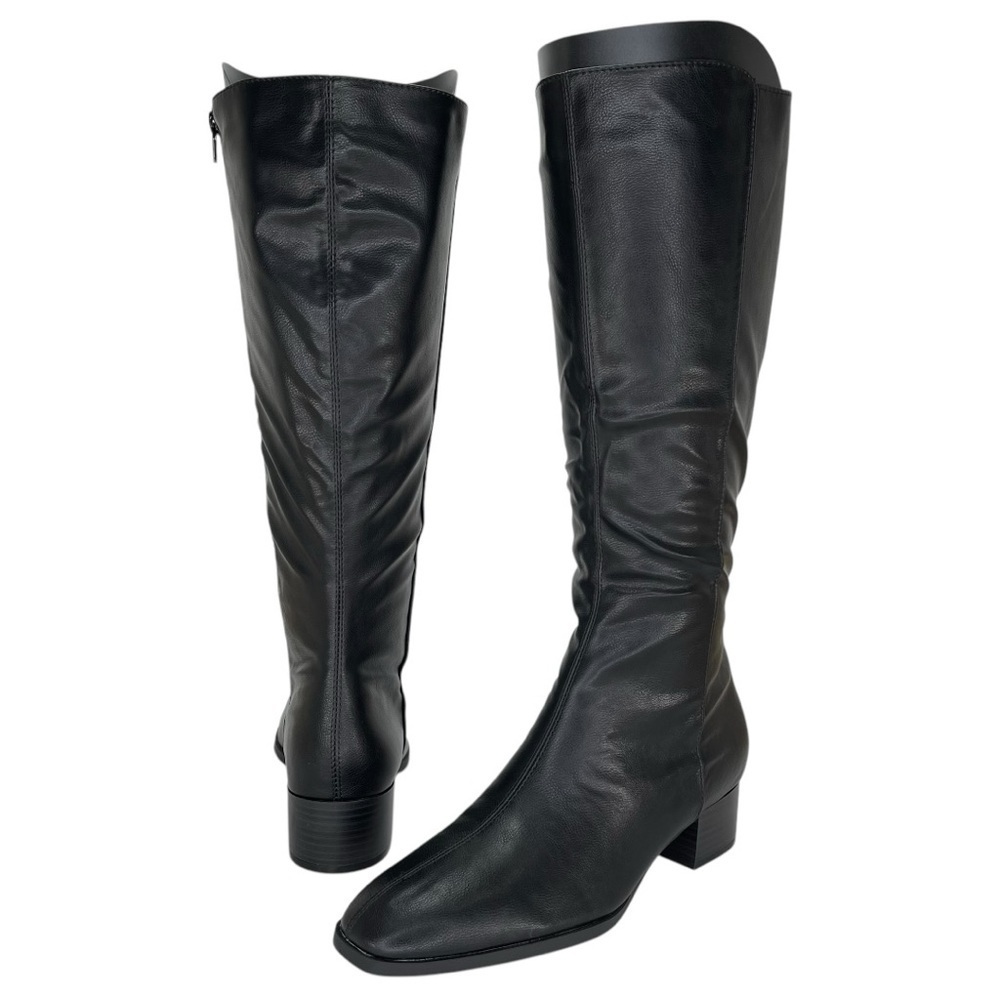 Journee Collection Devri Black Faux Leather Knee High Womens Boots Size 9M - Picture 8 of 10